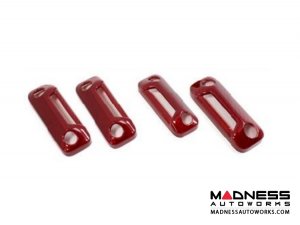 Alfa Romeo 4C Interior Door Handle Trim Set - Carbon Fiber - Red Candy